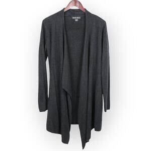 Barefoot Dreams L/XL Bamboo Chic Cascade Cardigan Open-Front Carbon 436
